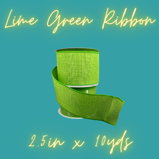 Lime Green Ribbon (2.5in x 10 Yards)